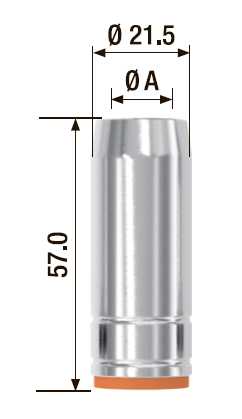 Fubag Газовое сопло D= 15.0 мм FB 250 (5 шт.) FB250.N.15.0 Аксессуары к горелкам TIG, MIG/MAG фото, изображение