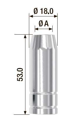 Fubag Газовое сопло D= 12.0 мм FB 150 (5 шт.) FB150.N.12.0 Аксессуары к горелкам TIG, MIG/MAG фото, изображение