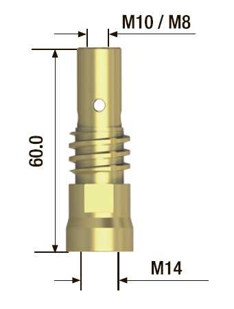 Fubag Адаптер контактного наконечника M10х60 мм (5 шт.) FB.TA.M10.60 MAG фото, изображение