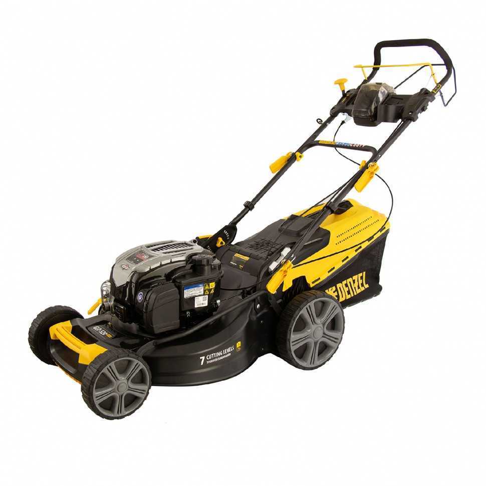 Газонокосилка бензиновая GLD-520SP-BS, 163 см3, Briggs Stratton, ширина 52  см, привод, 60 л Denzel Газонокосилки бензиновые купить в Москве дешево с  доставкой, цена в интернет-магазине ТехноКомГрупп