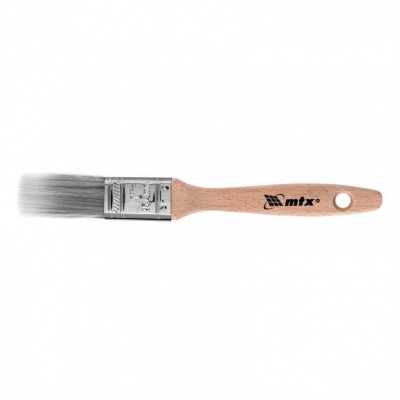Кисть плоская 1", мягкая платиновая искусственная щетина, деревянная ручка Кисти плоские фото, изображение