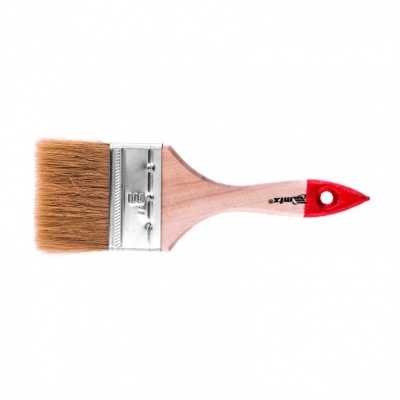 Кисть плоская "Стандарт" 3" (75 мм), натуральная щетина, деревянная ручка MTX Кисти плоские фото, изображение