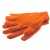 Перчатки трикотажные, акрил, двойные, оранжевый, двойная манжета Россия Сибртех Садовые перчатки фото, изображение