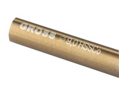 Сверло спиральное по металлу, 9 мм, HSS-Co Gross Сверла по металлу спиральные фото, изображение